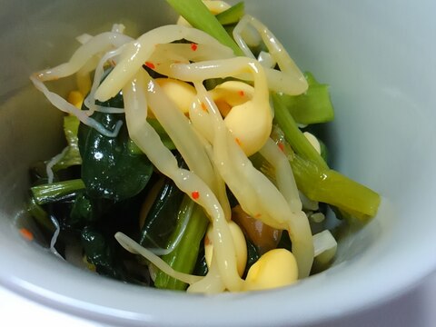 小松菜と豆もやしのナムル